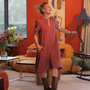 Robe Céleste - double gaze terracotta rosé - Quintessence