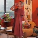 Robe Céleste - double gaze terracotta rosé - Quintessence