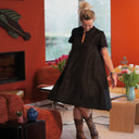 Robe Céleste — Floréal noir jacquard - Quintessence