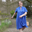 Robe Céleste - lin bleu majorelle - Quintessence