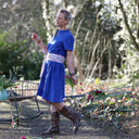 Robe Céleste - lin bleu majorelle - Quintessence