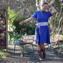 Robe Céleste - lin bleu majorelle - Quintessence