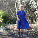 Robe Céleste - lin bleu majorelle - Quintessence