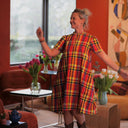 Robe Céleste - madras rouge - Quintessence