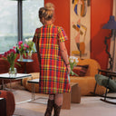 Robe Céleste - madras rouge - Quintessence