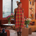 Robe Céleste - madras rouge - Quintessence