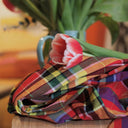 Robe Céleste - madras rouge - Quintessence