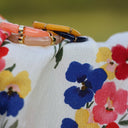 Robe Charline – Armuré de coton Fleurs aquarelle - Quintessence