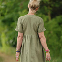 Robe Charline – Lin Vert fenouil - Quintessence