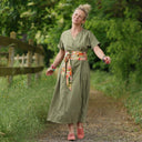 Robe Charline – Lin Vert fenouil - Quintessence