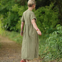 Robe Charline – Lin Vert fenouil - Quintessence