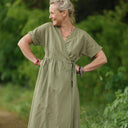 Robe Charline – Lin Vert fenouil - Quintessence