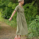 Robe Charline – Lin Vert fenouil - Quintessence