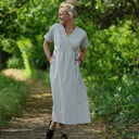 Robe Charline – Rayure coton Amiral marine - Quintessence