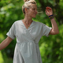 Robe Charline – Rayure coton Amiral marine - Quintessence