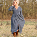 Robe Clémence - lin stone bleu - Quintessence