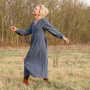Robe Clémence - lin stone bleu - Quintessence