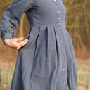 Robe Clémence - lin stone bleu - Quintessence