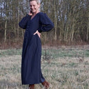 Robe Clémence - viscose/lin bleu marine - Quintessence