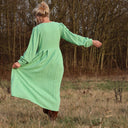 Robe Clémence - viscose/lin vert lime - Quintessence
