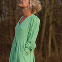 Robe Clémence - viscose/lin vert lime - Quintessence