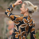 Robe Cyrielle - armuré de coton feuillage - Quintessence