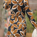 Robe Cyrielle - armuré de coton feuillage - Quintessence