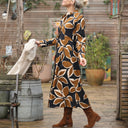 Robe Cyrielle - armuré de coton feuillage - Quintessence