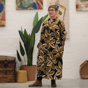 Robe Cyrielle - armuré de coton feuillage - Quintessence