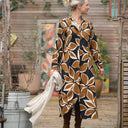 Robe Cyrielle - armuré de coton feuillage - Quintessence