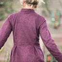 Robe Cyrielle - velours côtelé aubergine - Quintessence
