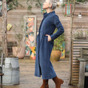 Robe Cyrielle - velours côtelé bleu nuit - Quintessence