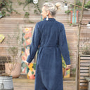 Robe Cyrielle - velours côtelé bleu nuit - Quintessence