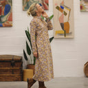 Robe Cyrielle - velours milleraies champêtre - Quintessence