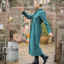 Robe Cyrielle - velours milleraies émeraude - Quintessence