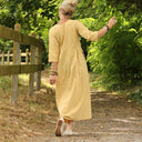 Robe Diane - Coton lavé plumetis Camomille - Quintessence