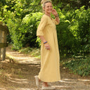 Robe Diane - Coton lavé plumetis Camomille - Quintessence