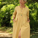 Robe Diane - Coton lavé plumetis Camomille - Quintessence