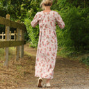 Robe Diane - Coton rayures ficelle fleuries - Quintessence