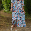 Robe Diane - Coton Volière bleutée - Quintessence