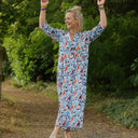 Robe Diane - Coton Volière bleutée - Quintessence