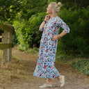 Robe Diane - Coton Volière bleutée - Quintessence