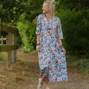 Robe Diane - Coton Volière bleutée - Quintessence