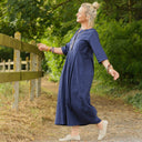 Robe Diane - Popeline de coton marine - Quintessence