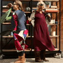 Robe Edmée — Double gaze de coton lie-de-vin - Quintessence