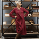 Robe Edmée — Double gaze de coton lie-de-vin - Quintessence