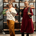Robe Edmée — Double gaze de coton lie-de-vin - Quintessence