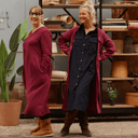 Robe Edmée — Double gaze de coton lie-de-vin - Quintessence