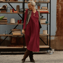 Robe Edmée — Double gaze de coton lie-de-vin - Quintessence