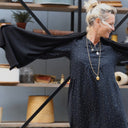 Robe Edmée — Double gaze de coton plumetis or - Quintessence